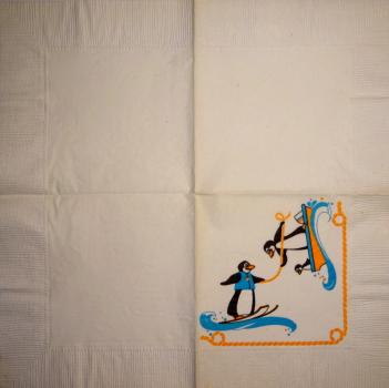 058 Penguins - 3-ply (pink) - Contempo 1997 - CS